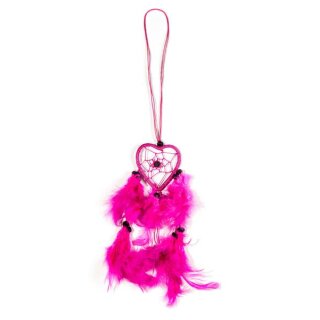 Dreamcatcher Halskette Kette Traumfänger Knall Pink Heart Dream