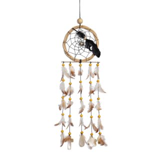 Traumfänger - Dreamcatcher - Holz Perlen Muscheln  ca. 60cm x 16cm Indianer Look